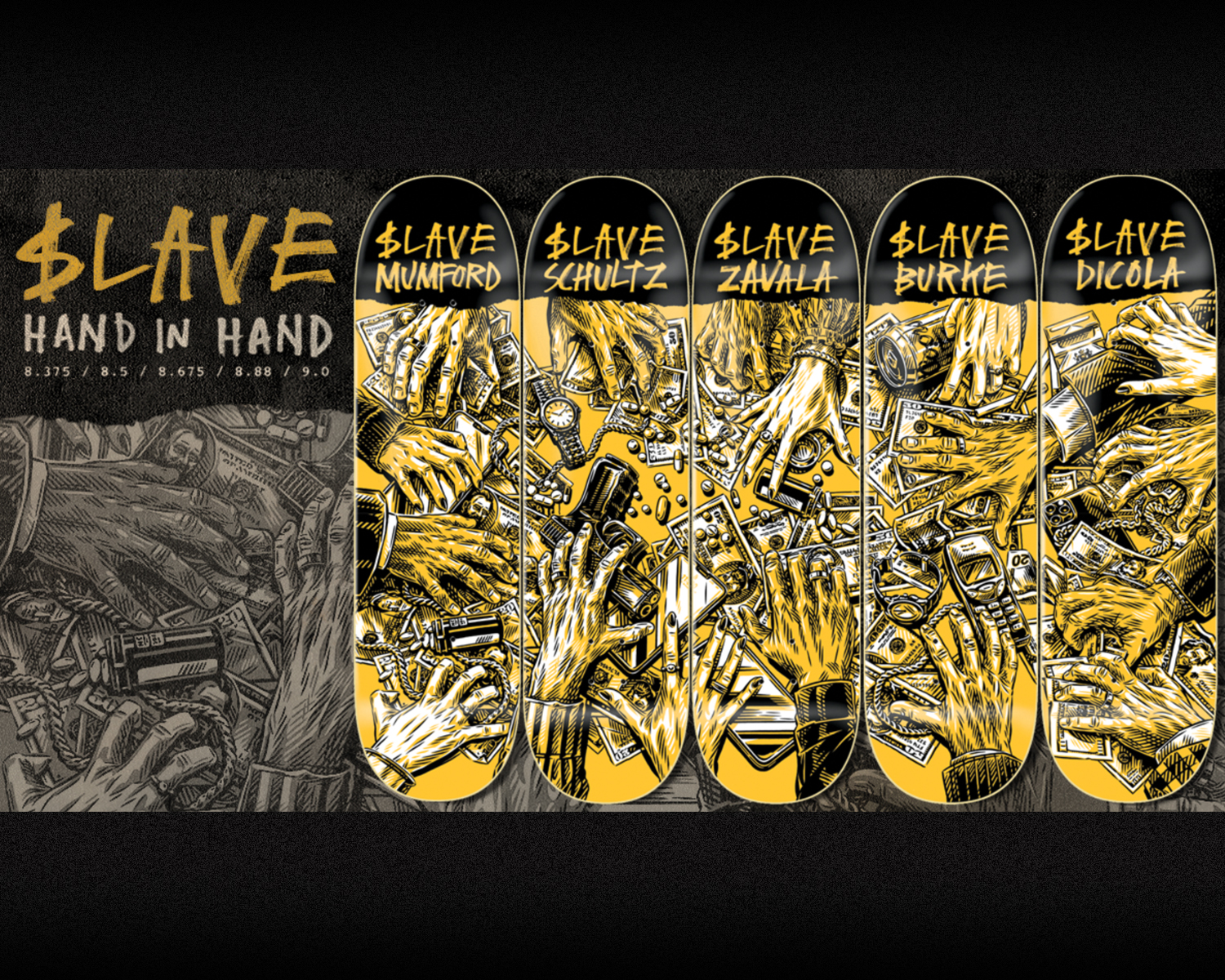 Hand In Hand Series from Slave Skateboards